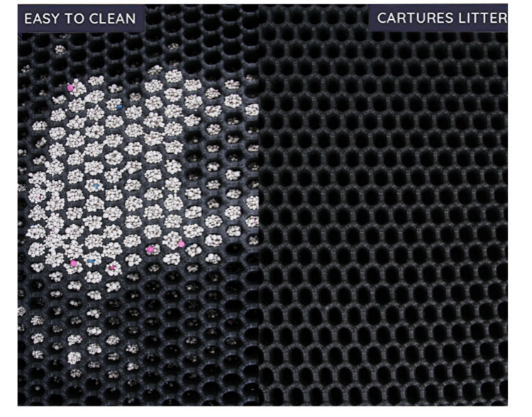 75cm Black Hole Litter Mat EVA Double Layer Cat Litter Pad