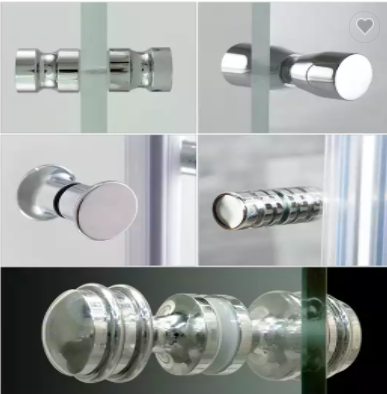 Modern Bathroom Hardware Brass Pull Glass Door Handle And Knob With Customized Design