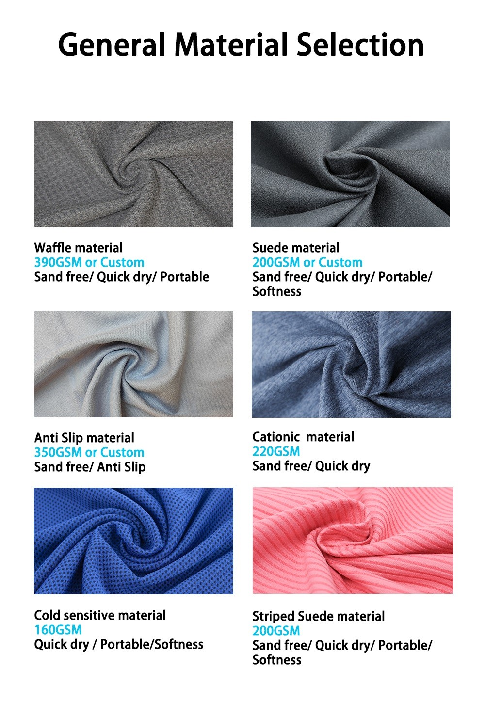 Various Sizes Available Sustainable Microfiber Suede Towel Lightweight Lint-Free