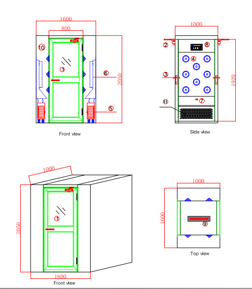 Class 100 Cleanroom Air Shower