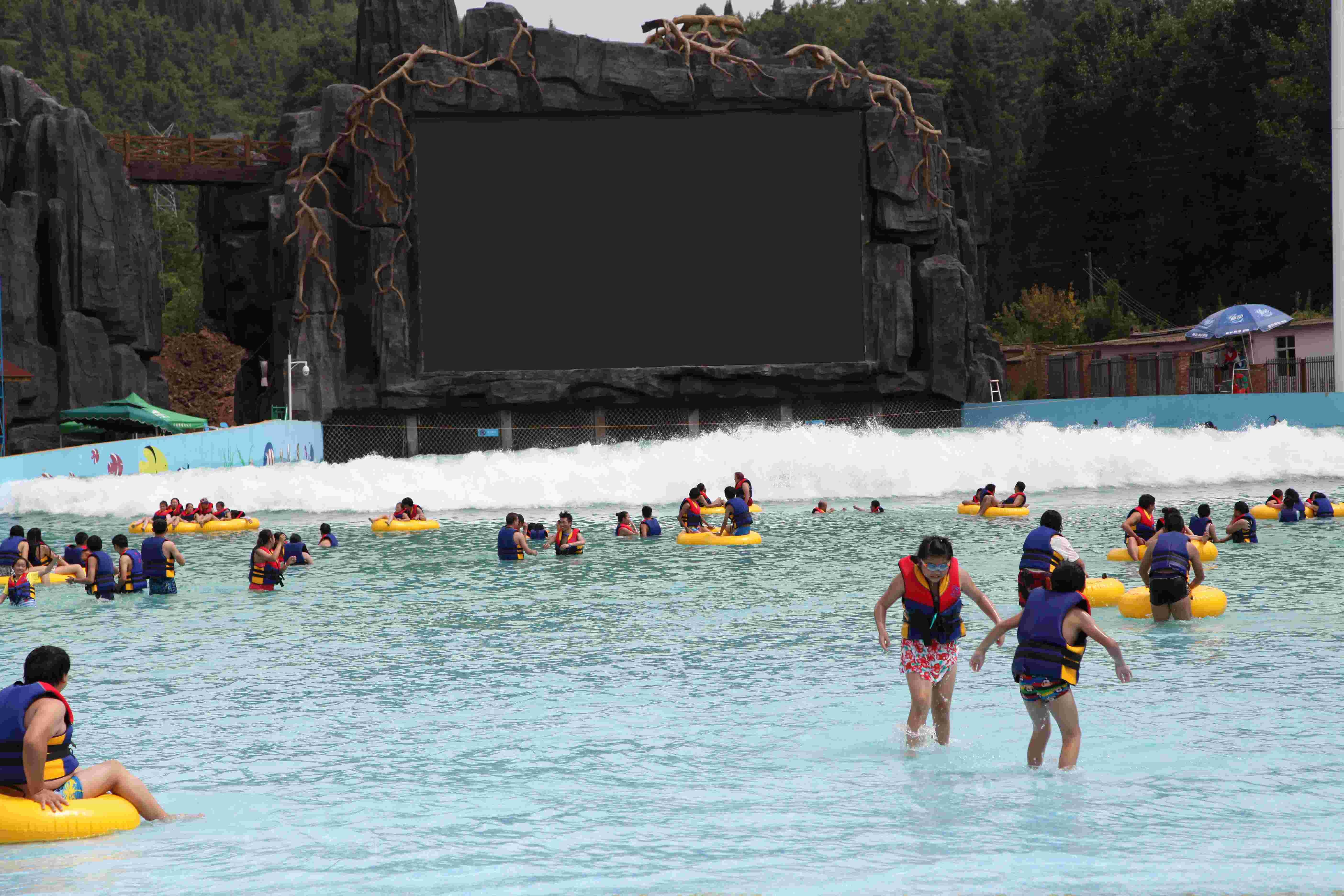 Customized Popular Water Park Wave Pool Machine For Large Water Park