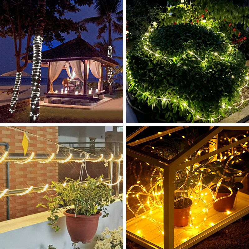 IP65 IP67 Solar Powered Led Strip Lights Outdoor 6500K Solar Led Rope