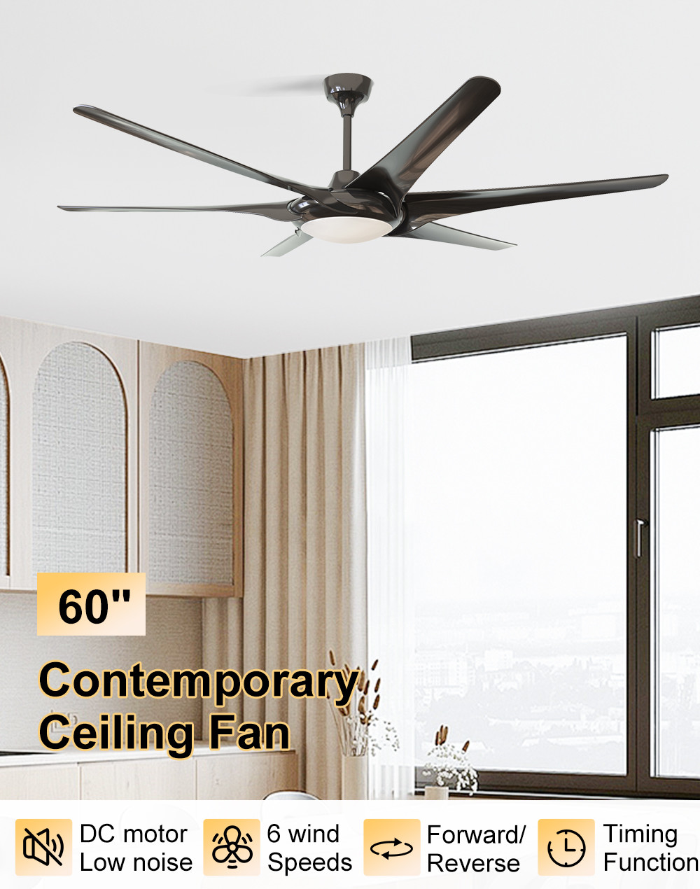 American Style Vintage Decorative Fan Ceiling 220v Winding Powered Ceiling Fan With Light