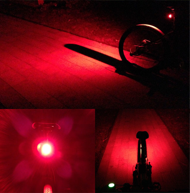 Rechargeable Red Bike LED Backlight Aluminum Waterproof Compact OEM ODM