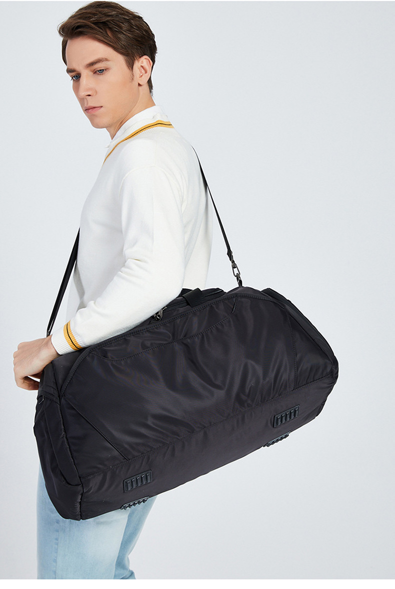 Black Crossbody 55L Duffle Bag Travel Luggage Handbag 1.1KG