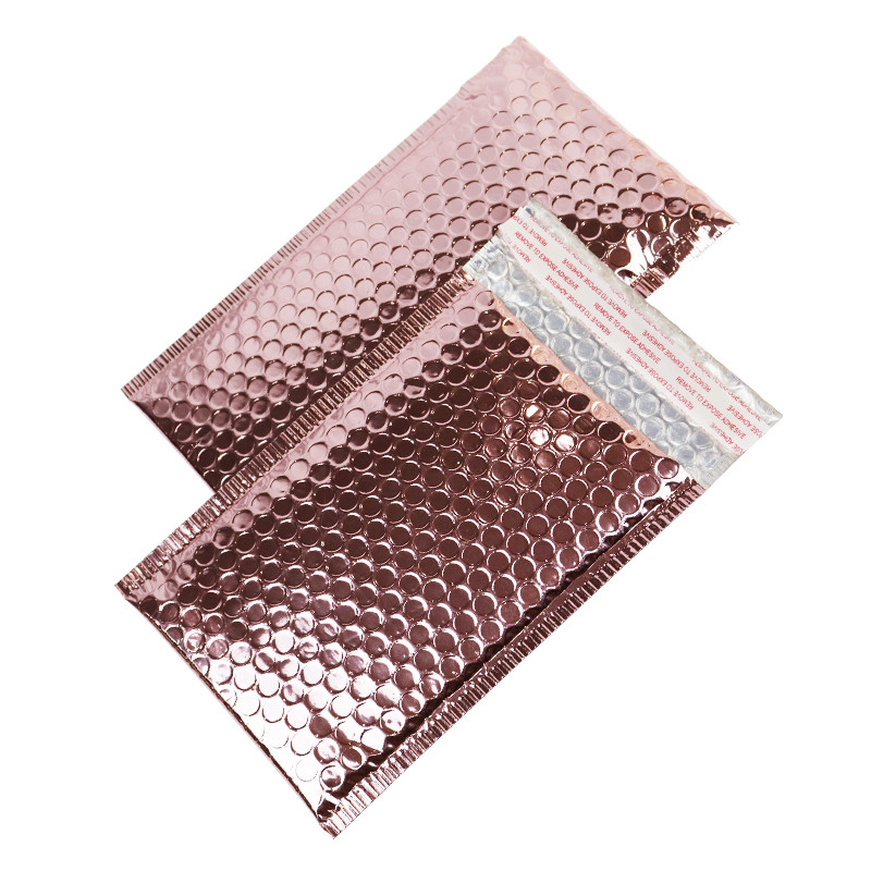 Customizable Rose Gold Bubble Cushioning Packaging Sack