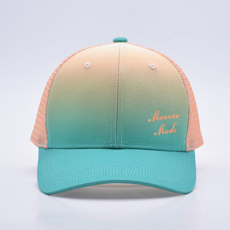 factory price Six Panel Constructured Trucker Baseball Cap Match The Fabric Color