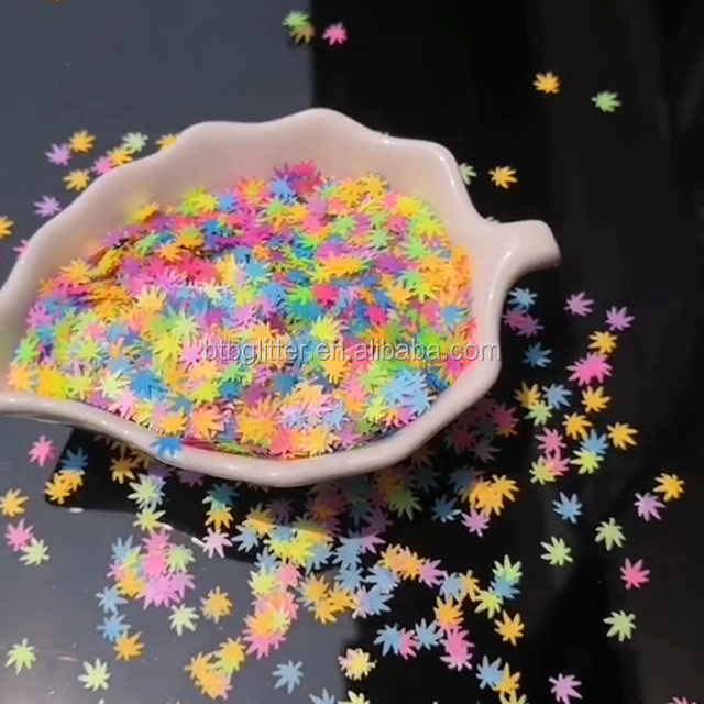 Wedding Decoration Mixed Neon Marajuana Glitter Leaf Craft Nail Art Body Decor Variety Butterfly Number Star Ribbon PET
