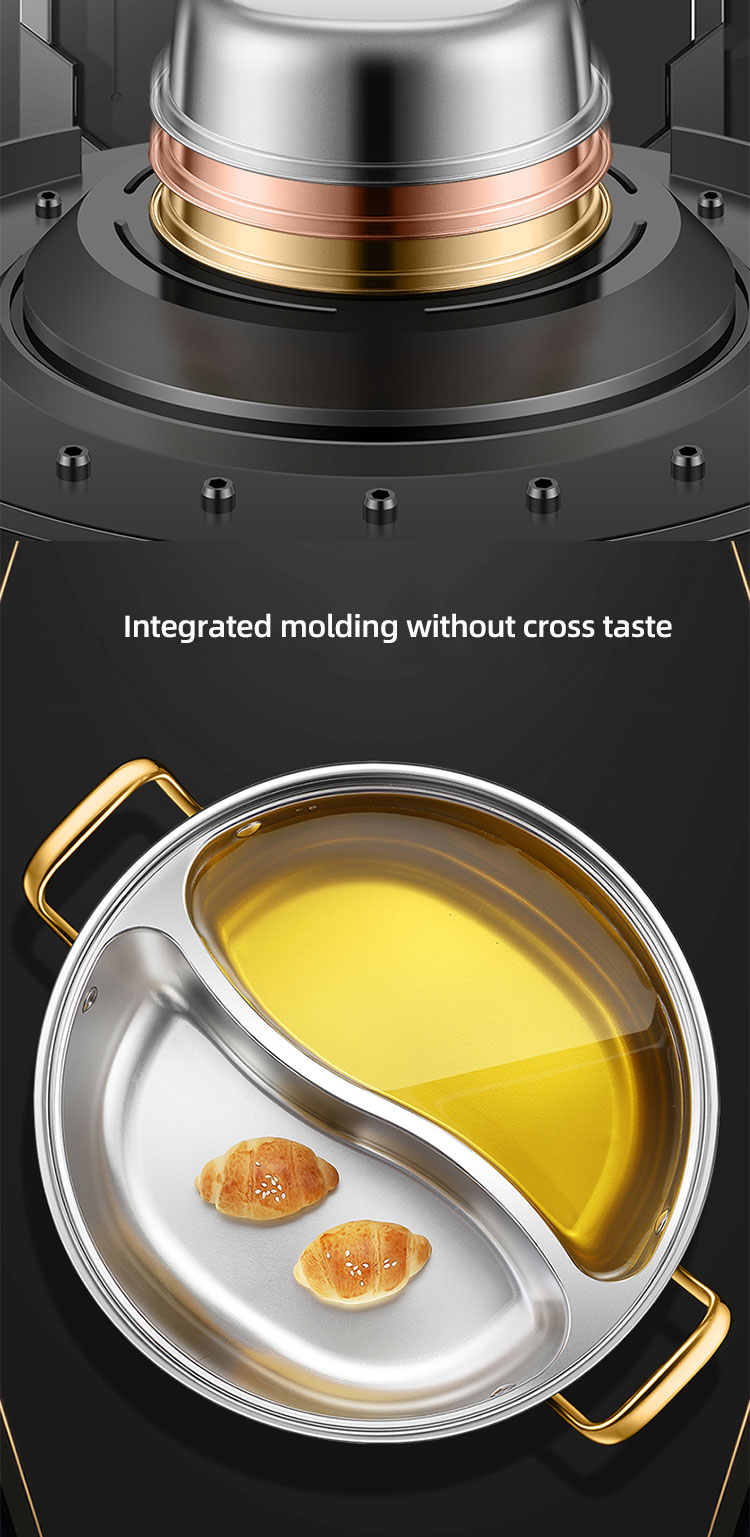 Hot Sale 28cm Induction Cooking Pot Cookware 304 Stainless Steel Hot Pot Soup Pot With Glass Lid