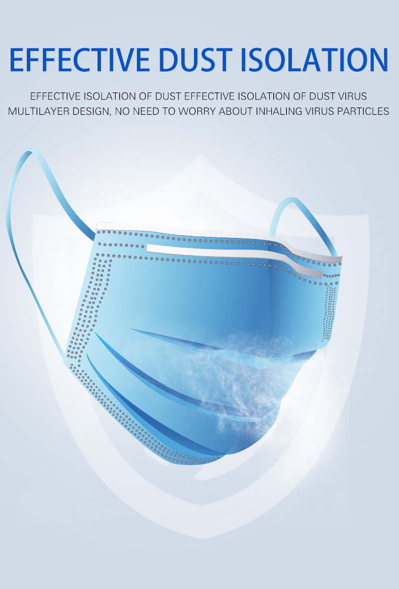 Earloop face masks n95 3 ply medical disposable surgical face mask for sale