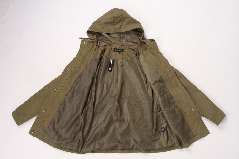 Ladies longline COTTON parka, Women's cotton coat, Very Washed, Chic style