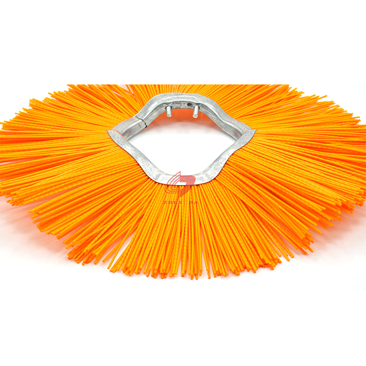 PP Material Convoluted Circle Road Sweeper Brush For Cleaning