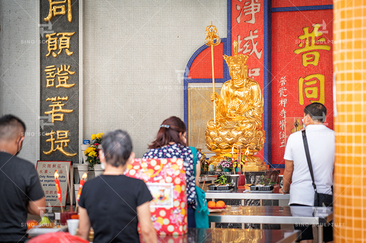 Site Installation in The Temple's Open Praying Area of Pu Tong Columbarium.