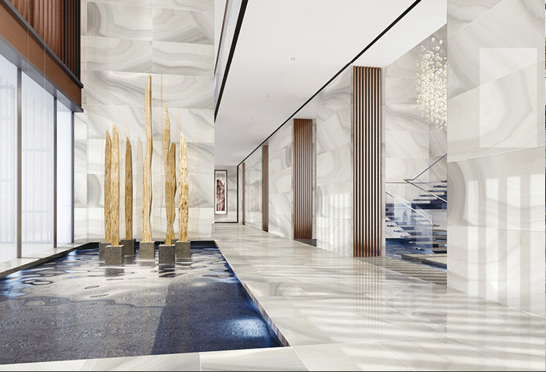 Modern Glazed Digital Polished Marble Look Porcelain Tile / Ceramic Floor Tile