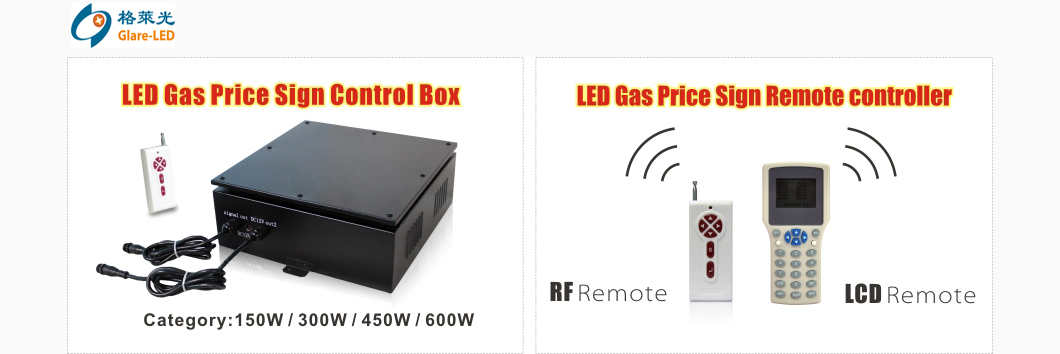Digit Height 8"-32" Iron Casing Material 24-inch LED Display Board for Gas Station