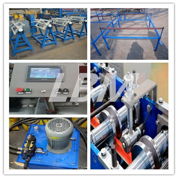 Grey color high hydraulic cut type door shutter roll forming machine full automatic 2018 new design