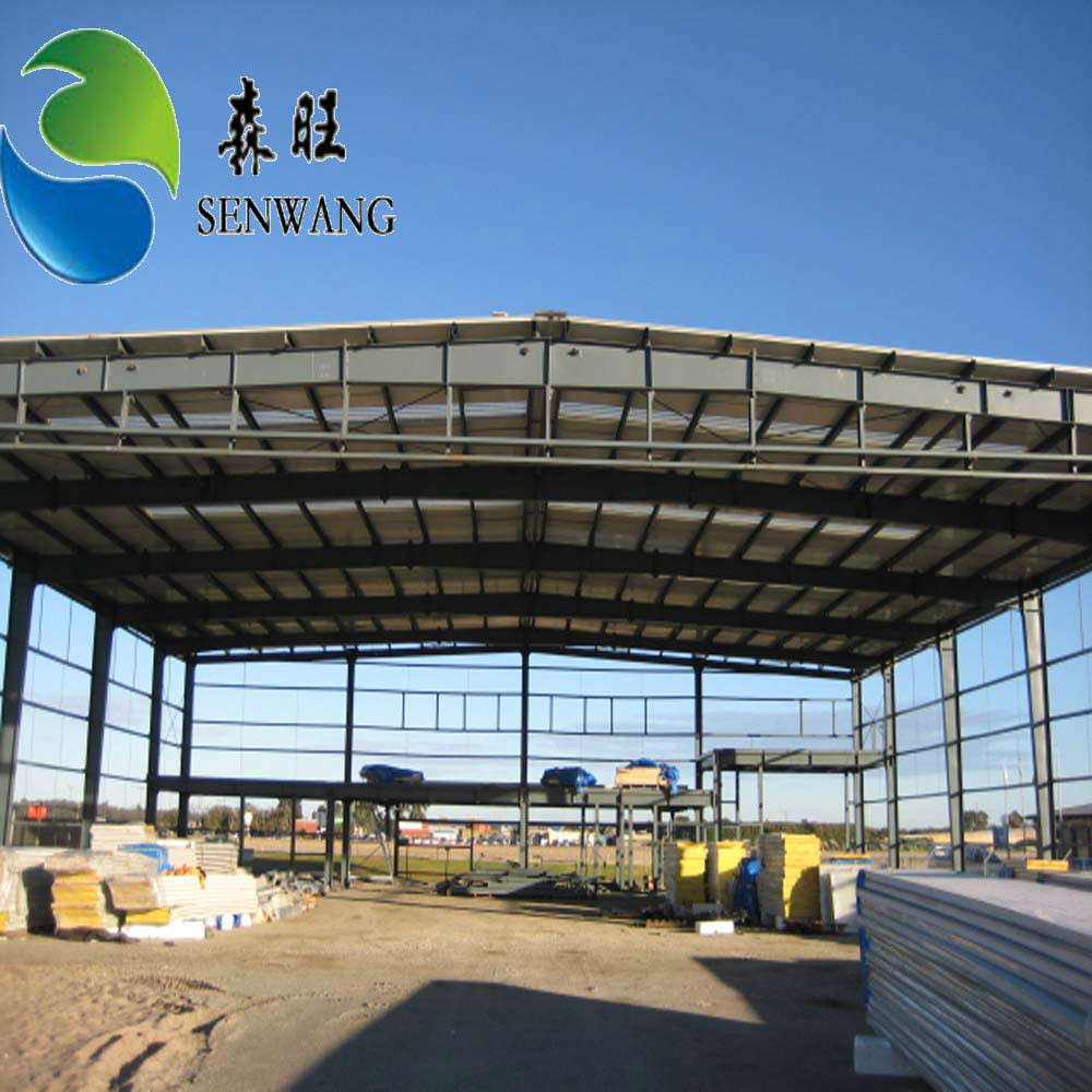 Customizable Steel Structure Workshop Low Maintenance With C Section / Z Section Purlin