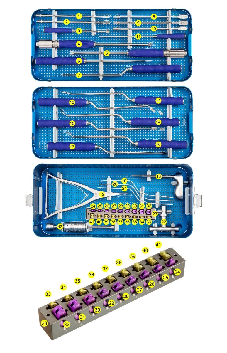PEEK T-PAL Spacer Spinal Fixation Orthopaedic Instrument Set