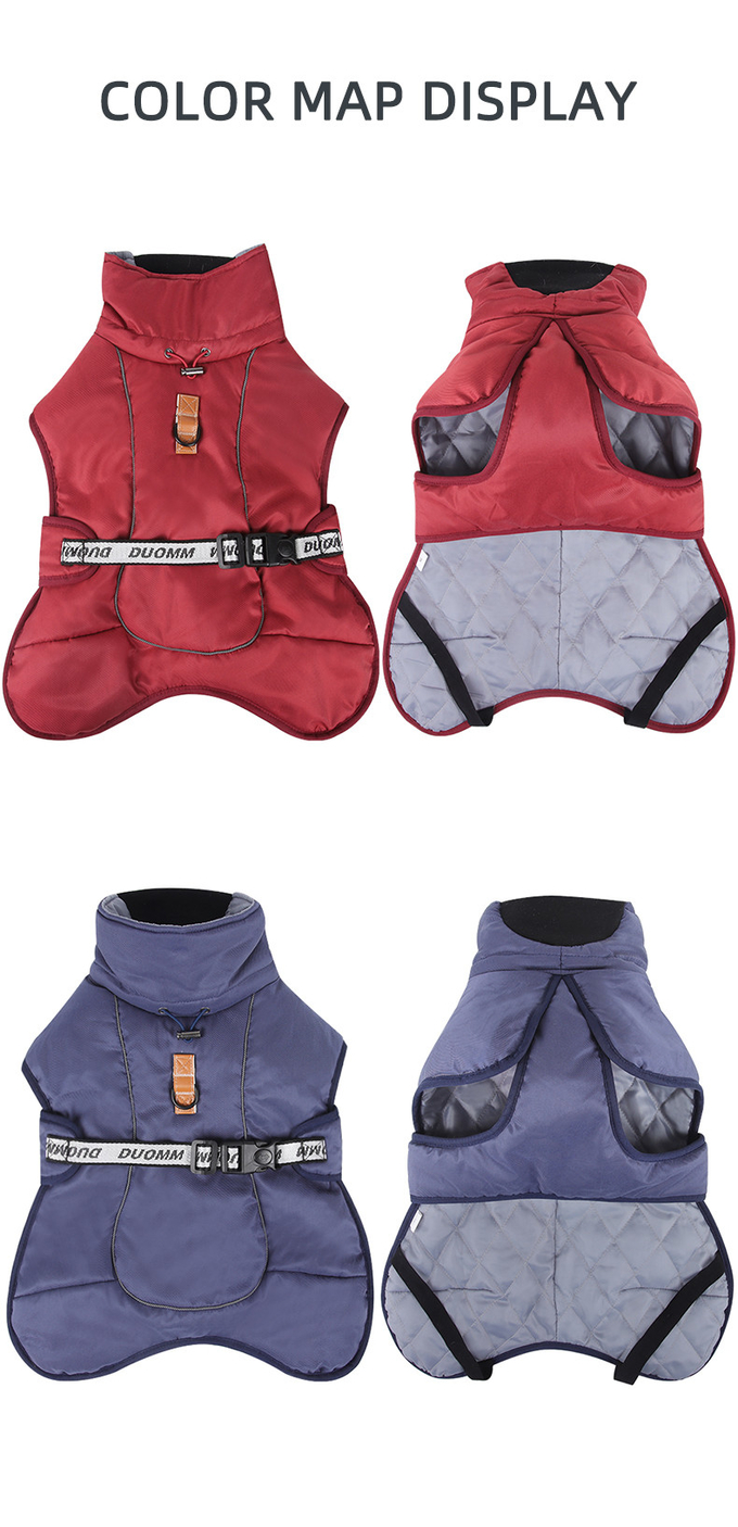 Cavalry Twill Fabric Cotton Outdoor Jacket Clothing For Pets In XL / 6XL Sizes
