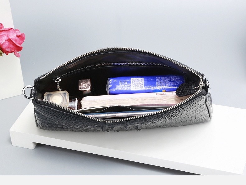 Genuine Alligator Leather Female Flap Bag Lady Small Purse Authentic Crocodile Skin Two Straps Women Single Shoulder Bag