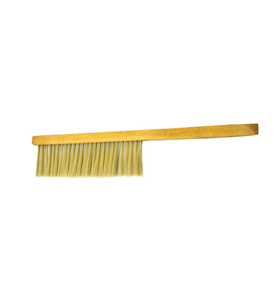 Double Rows Wooden Handle Plastic Hair Bee Brushes For Beekeeping