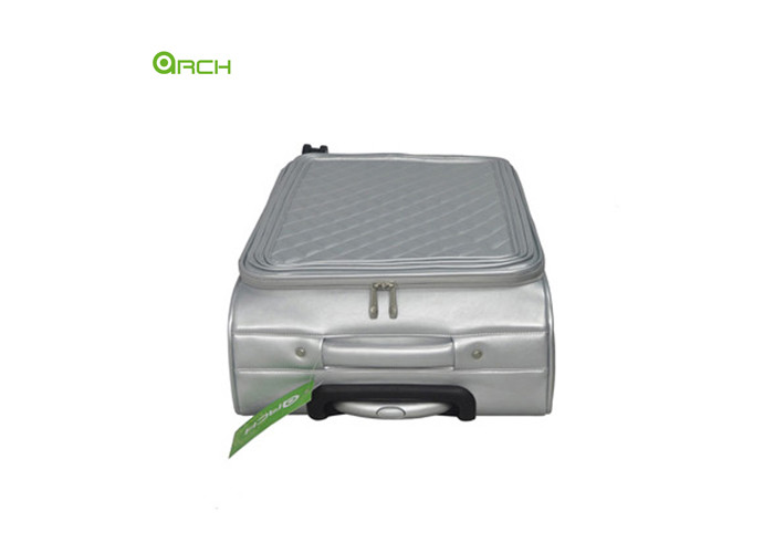 Elegant PU Soft Sided Luggage with Double Spinner Wheels and Internal Trolley System