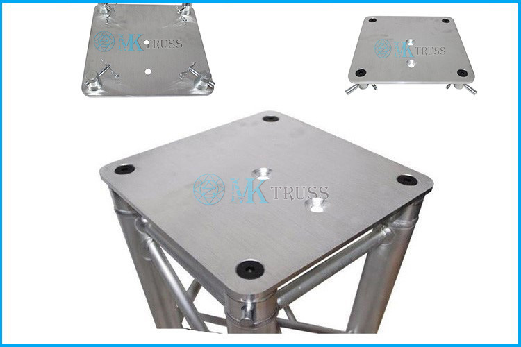 Aluminum Alloy Truss System Base Plate for Square Ground Support Structure Solution