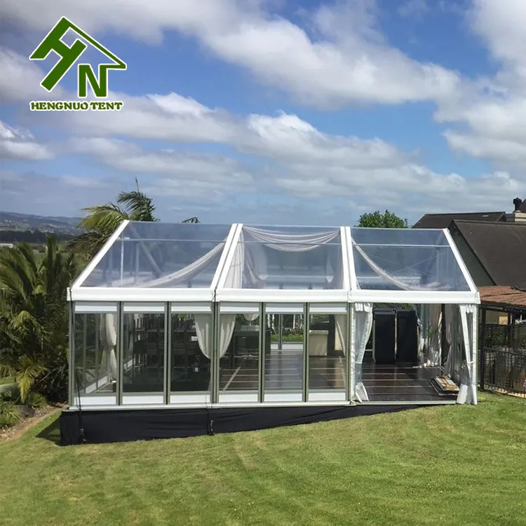 15x40m Large Transparent Aluminum Alloy Event Party Wedding A Shape Tent