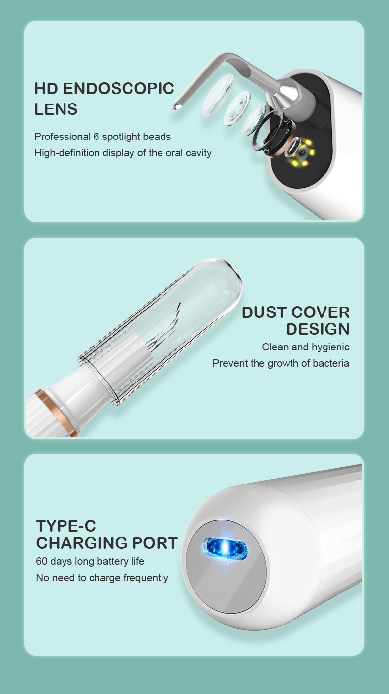 Wifi Visible Plaque Remover Ultrasonic Electric Tooth Cleaner With Camera Dental Calculus Removal