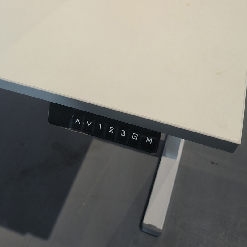 1.6M White Ergonomic Wood Electric Height Adjustable Standing Desk
