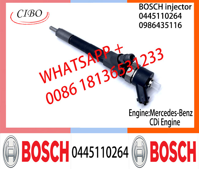 BOSCH injetor Common fuel Injector 0445110263 0445110264 0986435115 0986435116 A6460700487 for Mercedes-Benz CDi