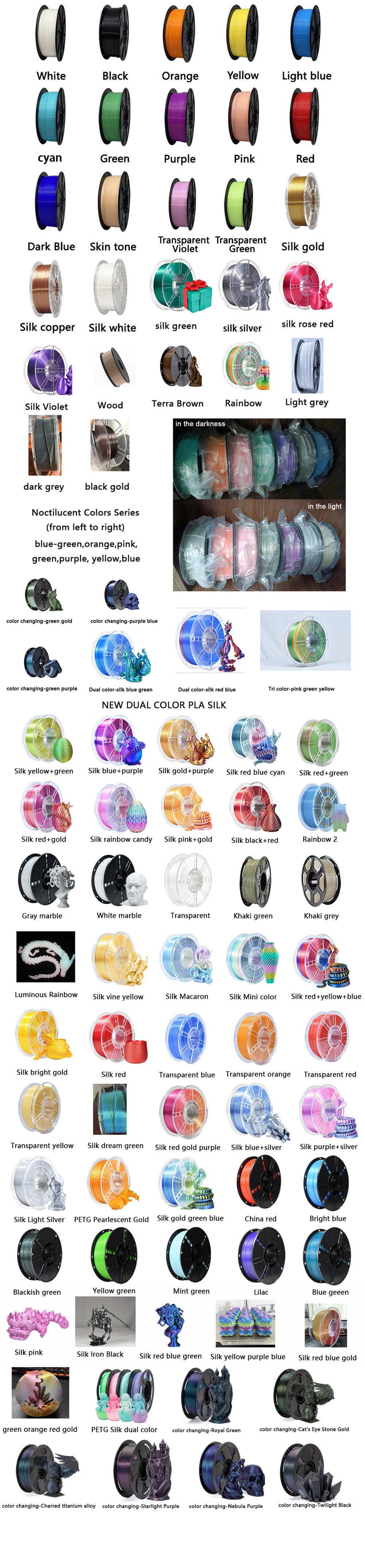PLA Filament Strong Toughness for 3D Printer Blackis Green
