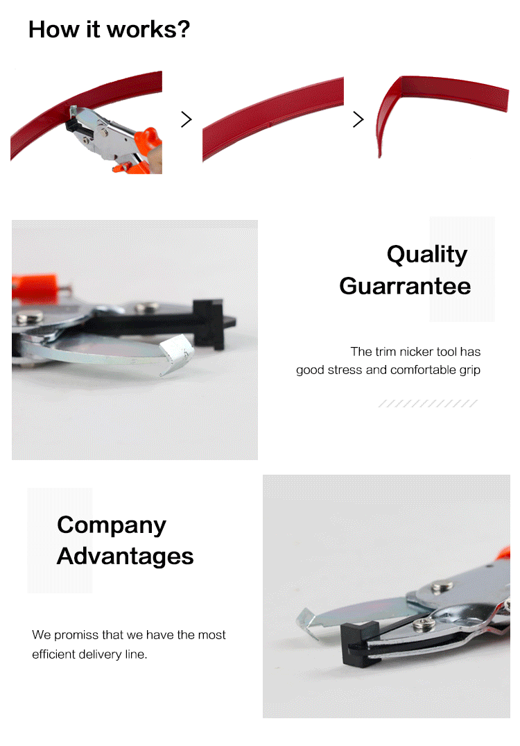 Ergonomic Led Channel Letter Trim Cap Galvanized Hand Notcher Tool