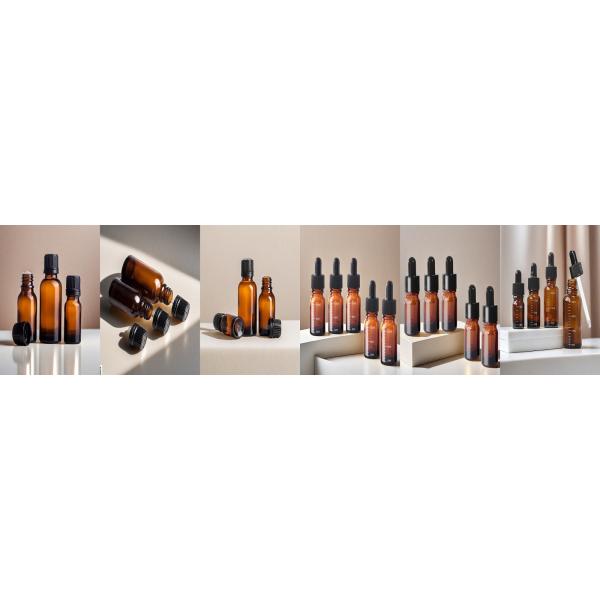 Wholesale Brown Glass Dropper Bottle 30ml for Essential Oil Blends, Glass Bottle With Labeling