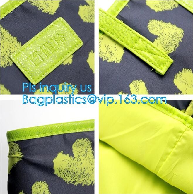 Portable Clothing Storage Shopping Bag Women Fashionable Travel PVC Beach Bag Female Casual Toiletry Shoulder Bags, carr