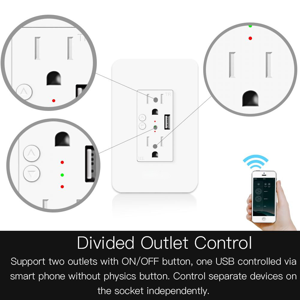 Wifi Electrical Outlet Works With Alexa & Google Assistant