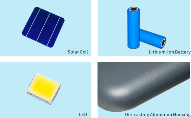 Aluminum Housing IP65 Outdoor LED Solar Wall Lamp With Sensor 3000~6500K