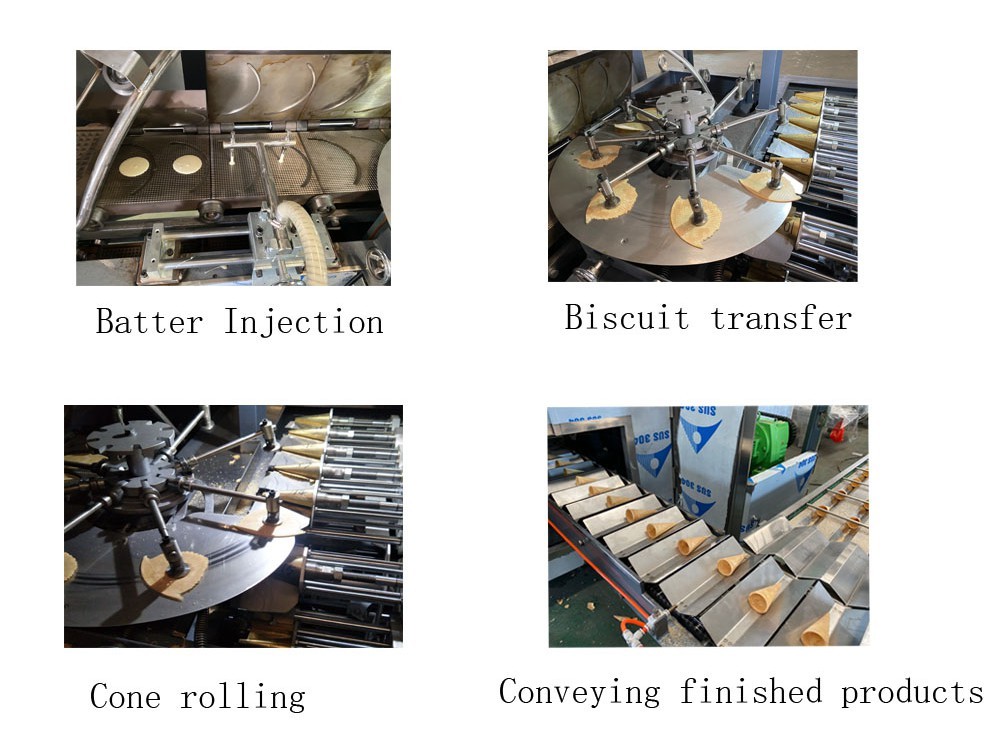 Single Baking 4000pcs/H Suger Cone Manufacturing Machine