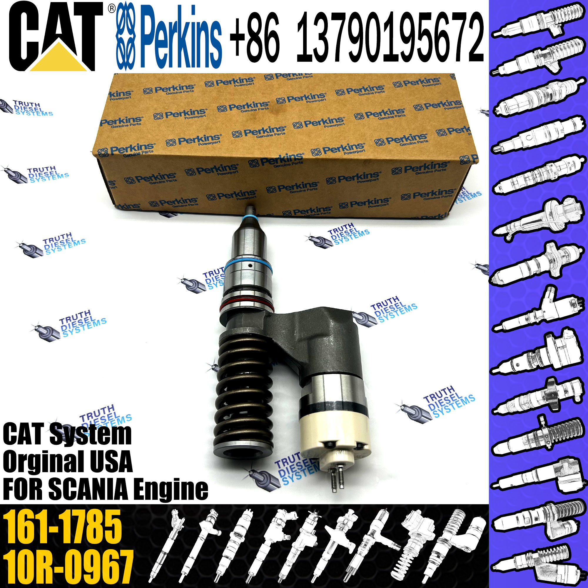 C10 Diesel Engine Common Rail Fuel Injector 20R-0055 317-5278 161-1785 for CAT Excavator
