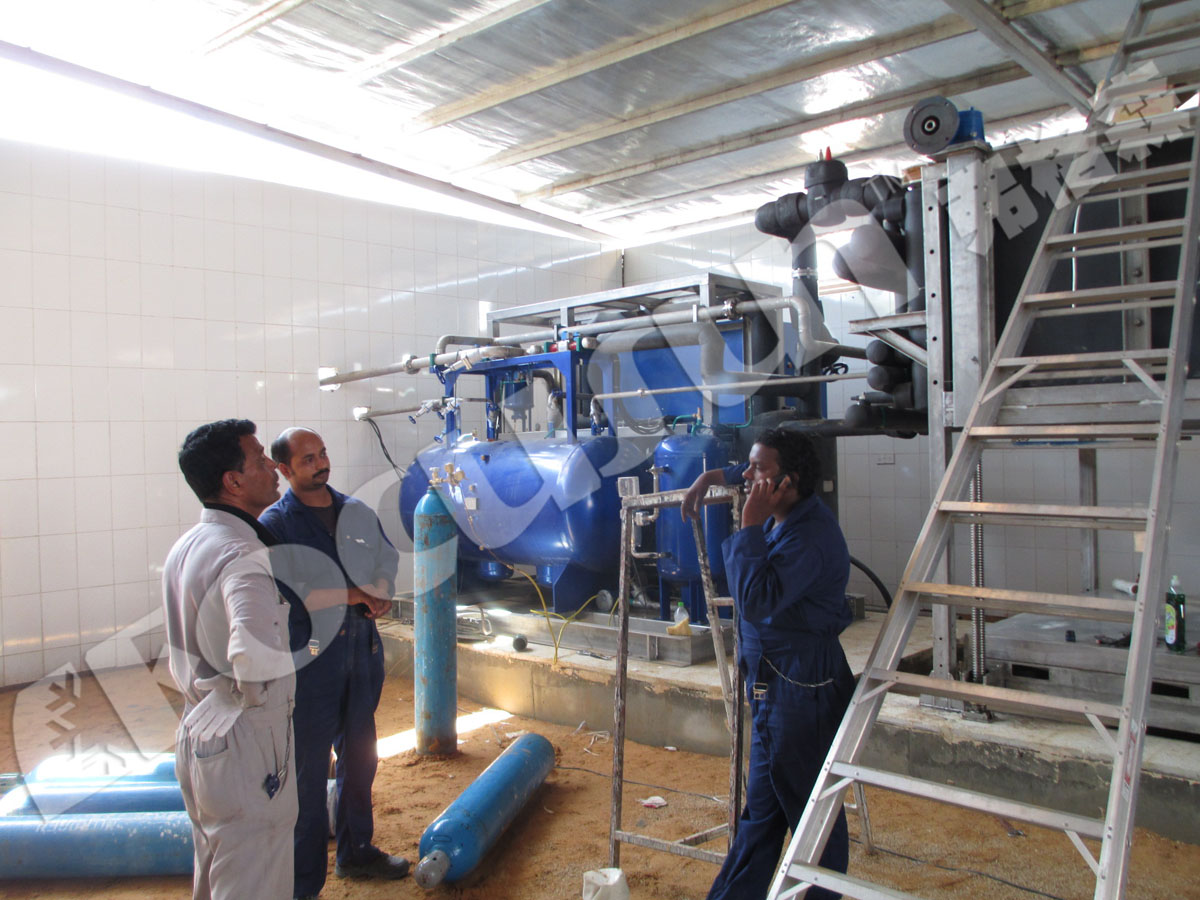 Air Cooling 25 Ton Capacity Gear Direct Block Ice Machine for Energy-saving Production