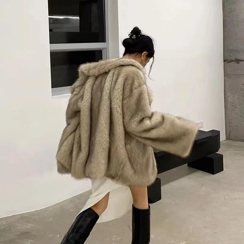 2023 Luxury Winter Fur Coat Fashion Racoon Fox Fur Coat for Women