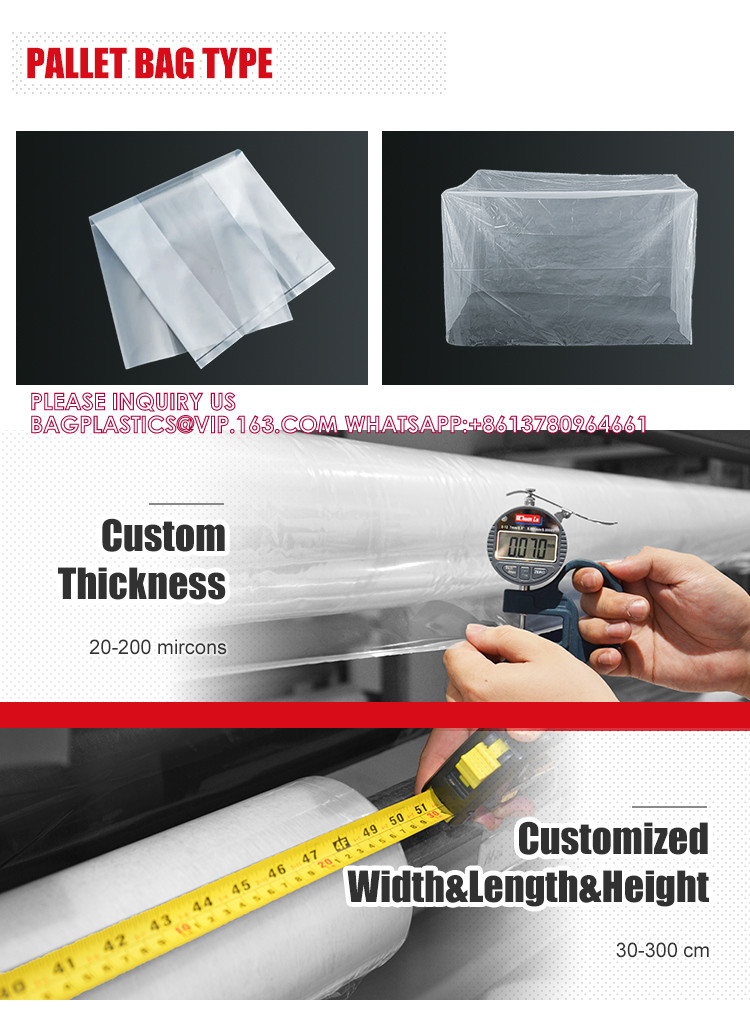 Pallet Cover Bags PE Plastic Pallet Cover For Pallet Reusable Pallet Wrap Top Cover, Reusable Plastic Pallet Cover