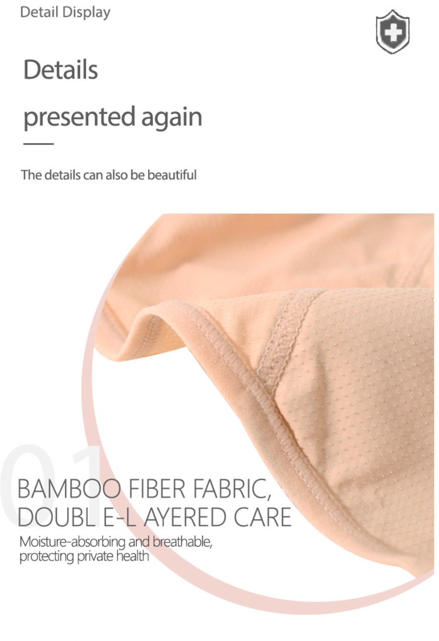 3 Layer Washable Reusable Leak Proof Underwear Elastic Moisture Absorption