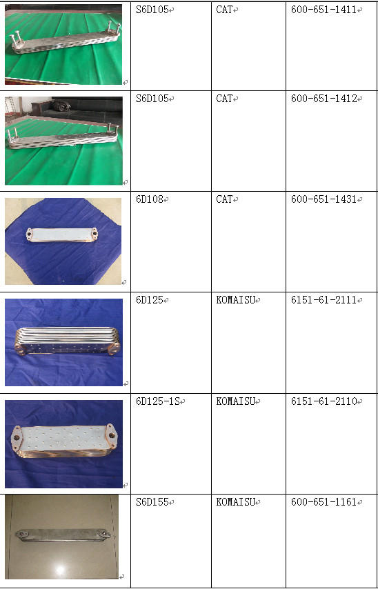 4HK1 4JA1 4JB1 Aluminum Oil Cooler Core 8-97334100-1 With Silver Color