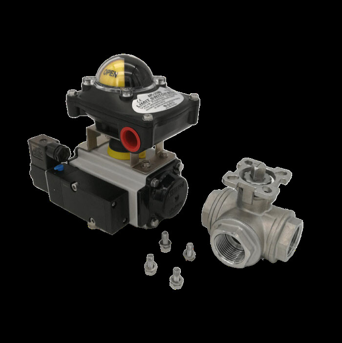 Pneumatic Titanium Ball Valves Gr1 And Gr2 8-Inch Class 150 DN 15-250 For Fluid Flow
