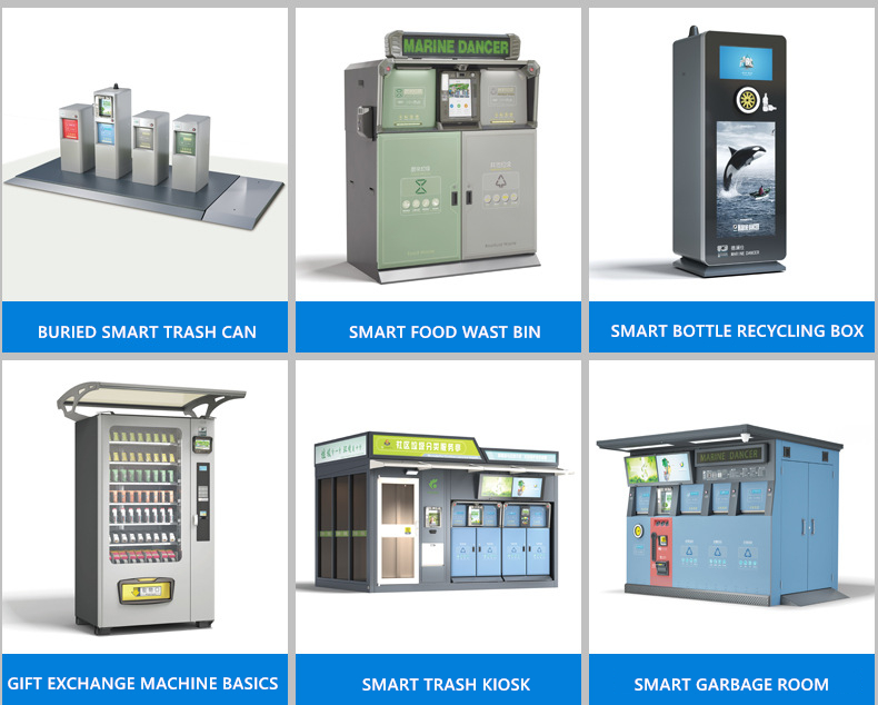 Solar Powered 168L 120L 80L Smart Garbage Bins