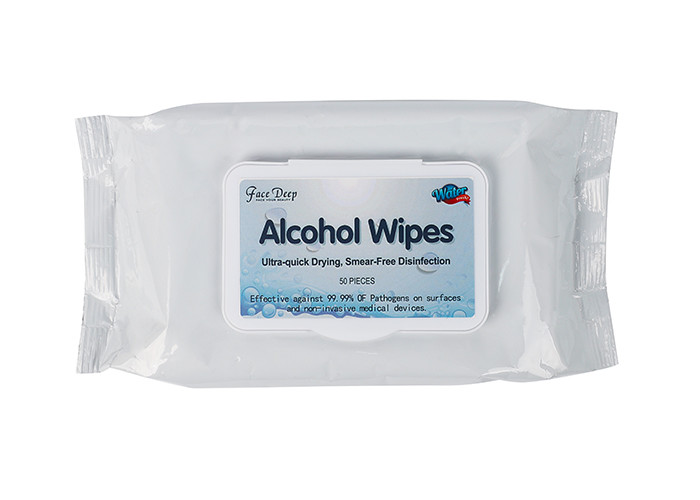 Safety Tattoo Accessories Sterilizing Clean Non - woven Fabric 75% Alcohol Wipes Inhibit Bacteria Flushable Wet Paper