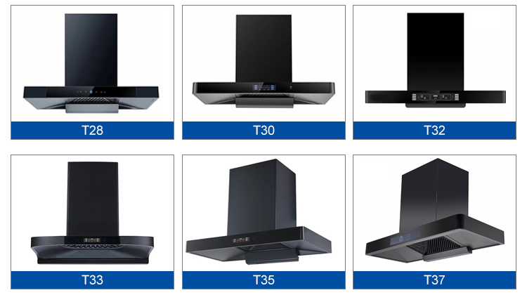 Touch Switch Kitchen Electric Modern Stylish Extractor T Shape Cooker Hood Range Hoods