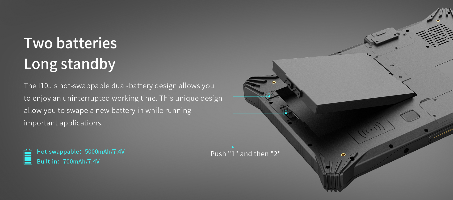 Intel 4G WiFi Tablet PC with Fingerprint Recognition and Non-Stop Operation Feature