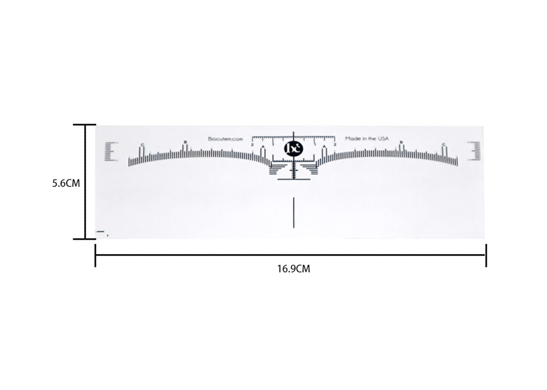 Plastic Transparent Tattoo Eyebrow Ruler Sticker Microblading Design